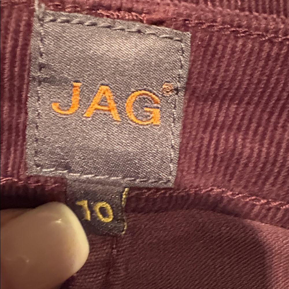 JAG Low Rise Boot Leg Stretch Corduroy Pants in Dark Burgundy Size 10 - Picture 12 of 12